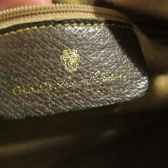 Gucci Beige and Brown Shoulder Bag with Red and Green Stripe - Picture 4 of 11